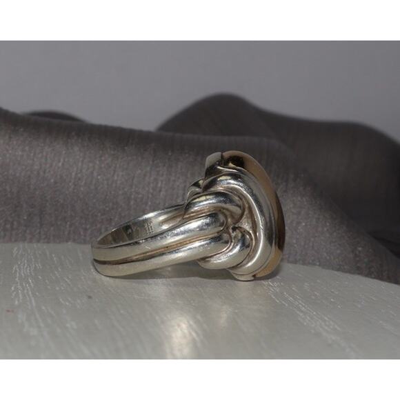 Retired James Avery 925 & 14k Large Knot Ring 15.9G / Sz 8 - Picture 3 of 5